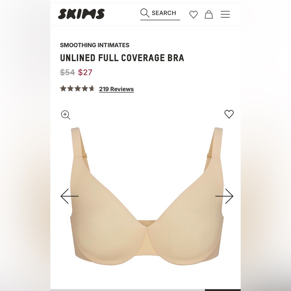 SKIMS new with tags - Smoothing intimates unlined full coverage bra